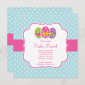 Invitation heureuse de dîner de brunch de Pâques (Devant / Derrière)