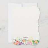 Invitation heureuse de Fête de la mariée de (Dos)