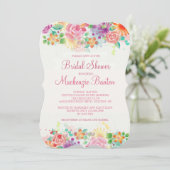 Invitation heureuse de Fête de la mariée de (Debout devant)