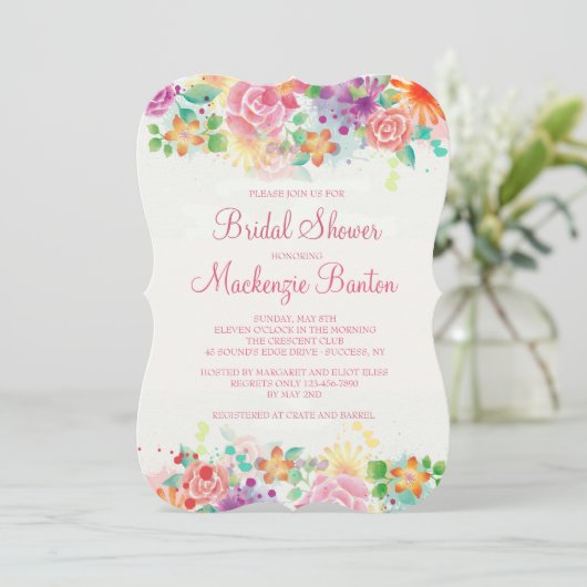 Invitation heureuse de Fête de la mariée de (Debout devant)