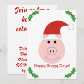Invitation heureuse de fête de Noël de jours de (Devant / Derrière)