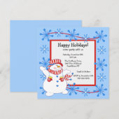 Invitation heureuse de fête de Noël de vacances de (Devant / Derrière)