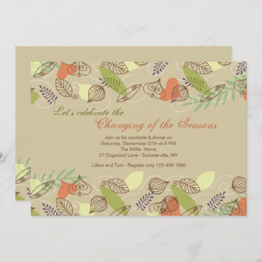 Invitation heureuse de frontière (Devant / Derrière)