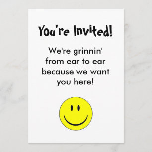 Invitation heureuse de visage