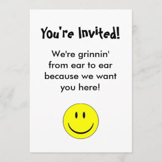 Invitation heureuse de visage