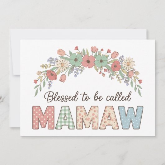 Invitation Heureuse d'être appelée Mamaw (Devant)