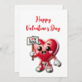 Invitation Heureuse Sainte-Valentin (Devant / Derrière)