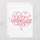 Invitation Heureuse Sainte-Valentin (Devant / Derrière)