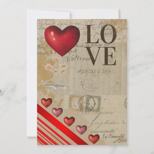 Invitation Heureuse Sainte-Valentin (Devant)