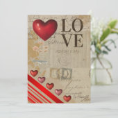 Invitation Heureuse Sainte-Valentin (Debout devant)