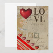 Invitation Heureuse Sainte-Valentin (Devant / Derrière)