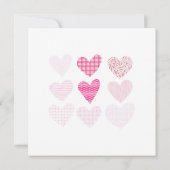 Invitation Heureuse Sainte-Valentin, coeur rose doux, Invitat (Dos)