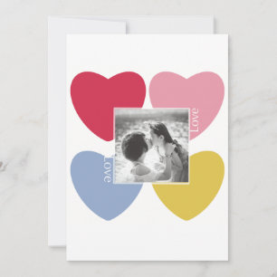 Invitation Heureuse Sainte-Valentin - collage photo personnal