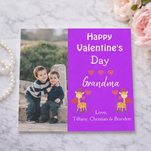 Invitation Heureuse Sainte-Valentin Grandma Photo Safari