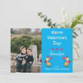 Invitation Heureuse Sainte-Valentin Grandpa Photo Safari (Debout devant)