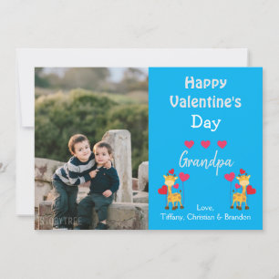 Invitation Heureuse Sainte-Valentin Grandpa Photo Safari