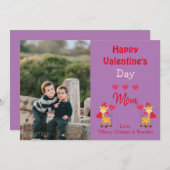 Invitation Heureuse Sainte-Valentin Mom Photo Safari (Devant / Derrière)