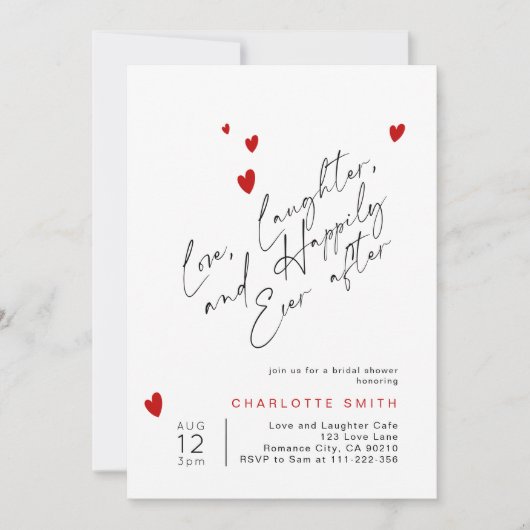 Invitation Heureusement après la Fête des mariées de script s (Devant)