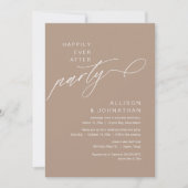 Invitation Heureusement Après La Fête, Elopement Mariage Mode (Devant)