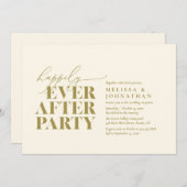 Invitation Heureusement Après La Fête, Réception De Mariage M (Devant / Derrière)