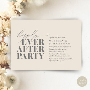 Invitation Heureusement Après La Fête, Réception De Mariage M