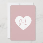 Invitation Heureusement de changer le Mariage de date rose pâ (Dos)