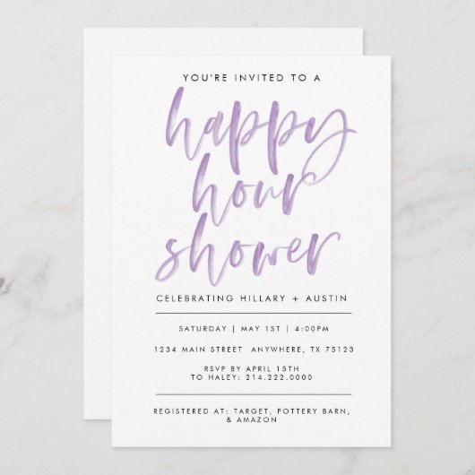 INVITATION HEUREUSEMENT HEUREUSES HEURES D'INVITATION À LA DO (Devant / Derrière)