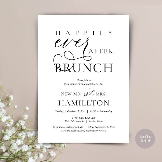 Invitation Heureusement Jamais après Brunch Post Mariage Célé