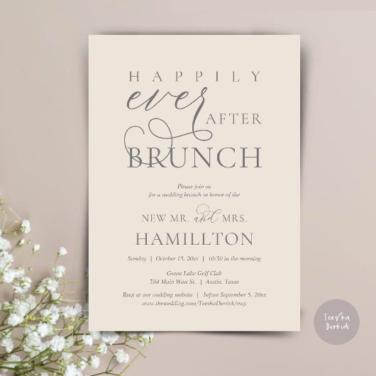 Invitation Heureusement Jamais après Brunch Post Mariage Célé