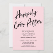 Invitation Heureusement Jamais Après Décontracté Mariage Fête (Devant)