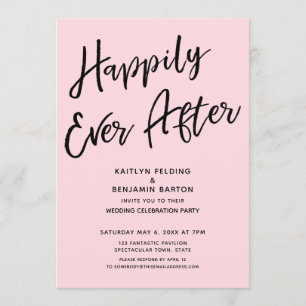 Invitation Heureusement Jamais Après Décontracté Mariage Fête