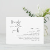 Invitation Heureusement Jamais Après La Fête Du Mariage, Gris (Debout devant)