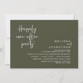 Invitation Heureusement Jamais Après La Fête Du Mariage, Oliv (Devant)