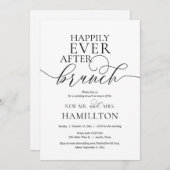 Invitation Heureusement Jamais après la mariage de poste Brun (Devant / Derrière)
