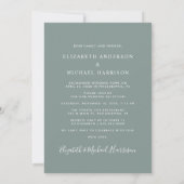 Invitation Heureusement Jamais Après La Réception De Mariage (Dos)