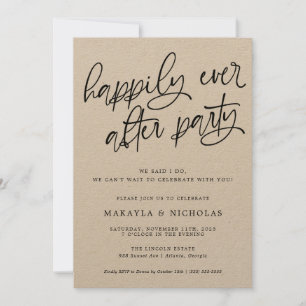 Invitation Heureusement Jamais Après La Réception De Mariage 