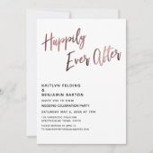 Invitation Heureusement Jamais Après La Réception De Mariage  (Devant)