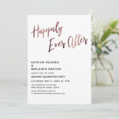 Invitation Heureusement Jamais Après La Réception De Mariage  (Debout devant)