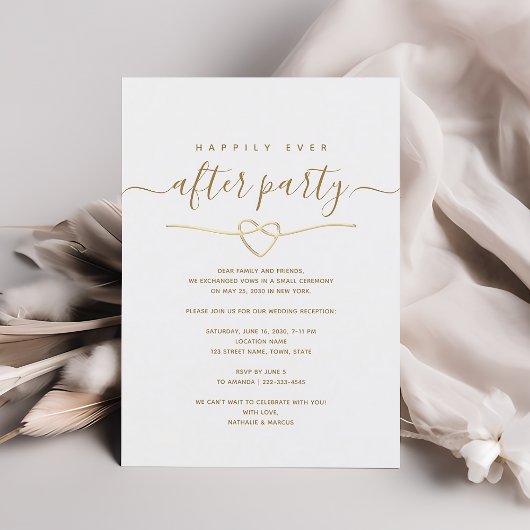 Invitation Heureusement Jamais Après La Réception De Mariage 