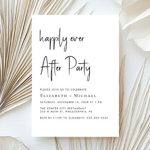 Invitation Heureusement Jamais Après La Réception De Mariage 