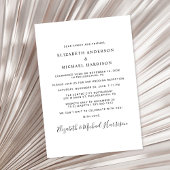 Invitation Heureusement Jamais Après La Réception De Mariage