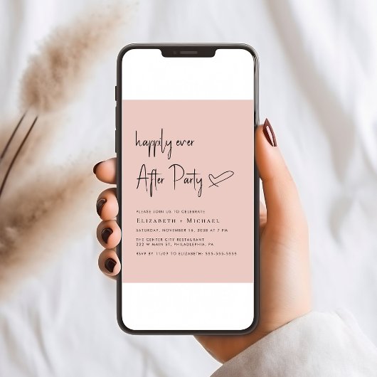 Invitation Heureusement Jamais Après La Réception De Mariage 