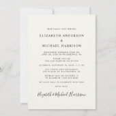 Invitation Heureusement Jamais Après La Réception De Mariage  (Dos)