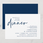 Invitation Heureusement Jamais Après Le Dîner Fête De Mariage (Devant / Derrière)