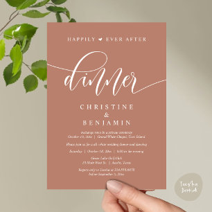 Invitation Heureusement Jamais Après Le Dîner, Mariage Fête D