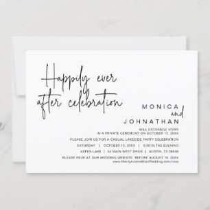 Invitation Heureusement Jamais Après, Mariage Elopement Céléb