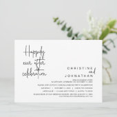 Invitation Heureusement Jamais Après, Mariage Elopement Céléb (Debout devant)