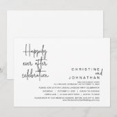 Invitation Heureusement Jamais Après, Mariage Elopement Céléb (Devant / Derrière)