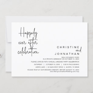 Invitation Heureusement Jamais Après, Mariage Elopement Céléb