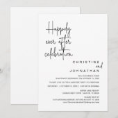 Invitation Heureusement Jamais Après, Mariage Elopement Céléb (Devant / Derrière)